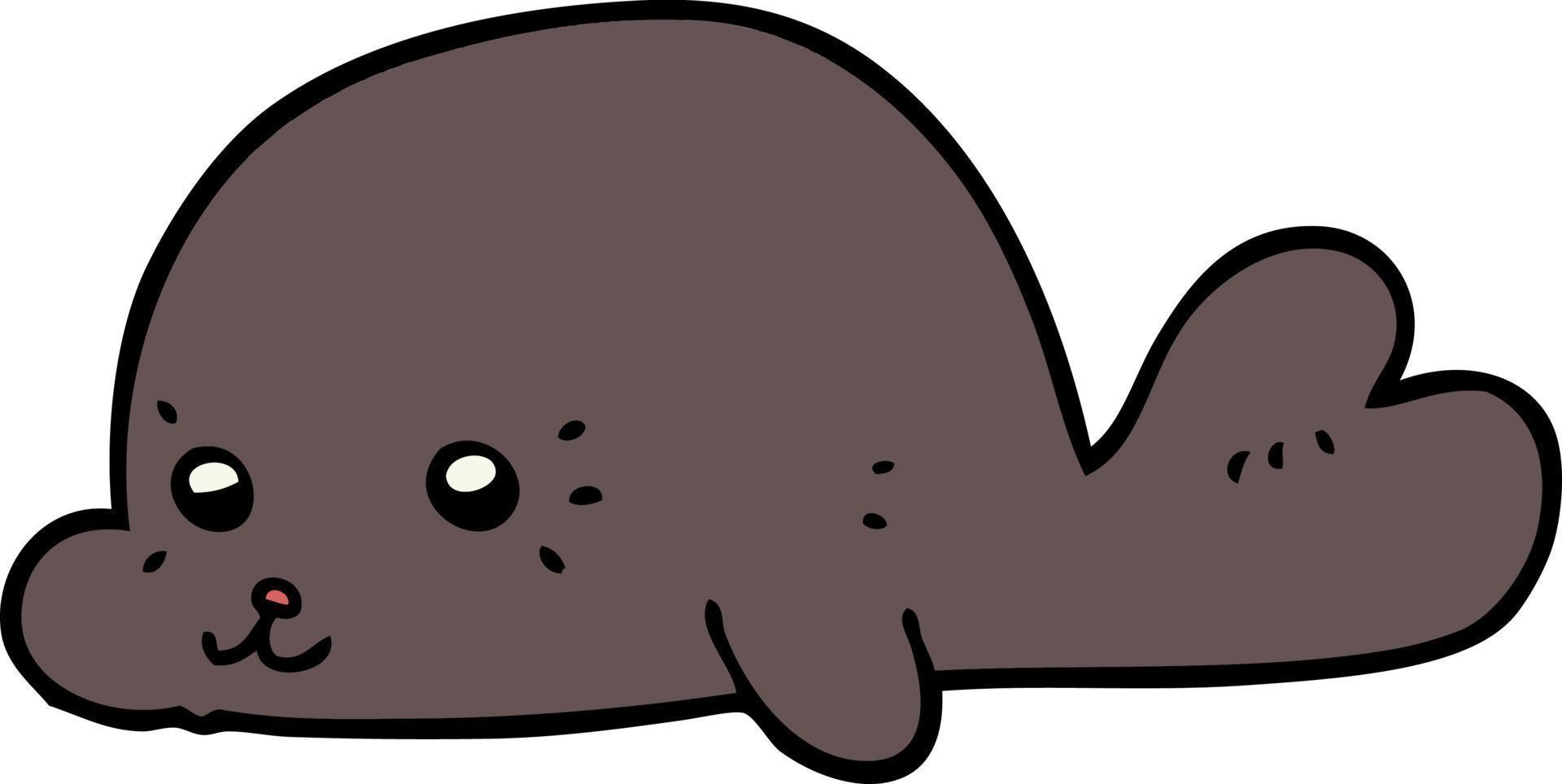cartoon baby seal vector