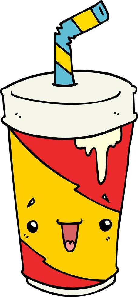 cartoon soda cup vector