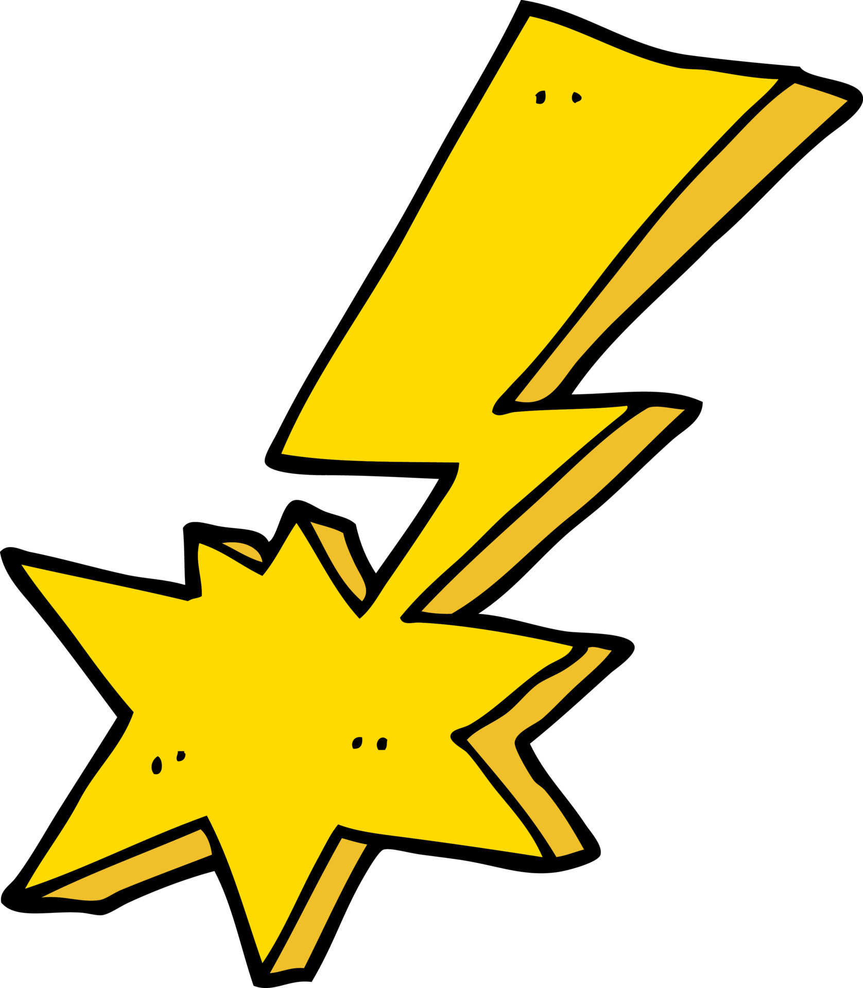 relámpago de dibujos animados 12137430 Vector en Vecteezy