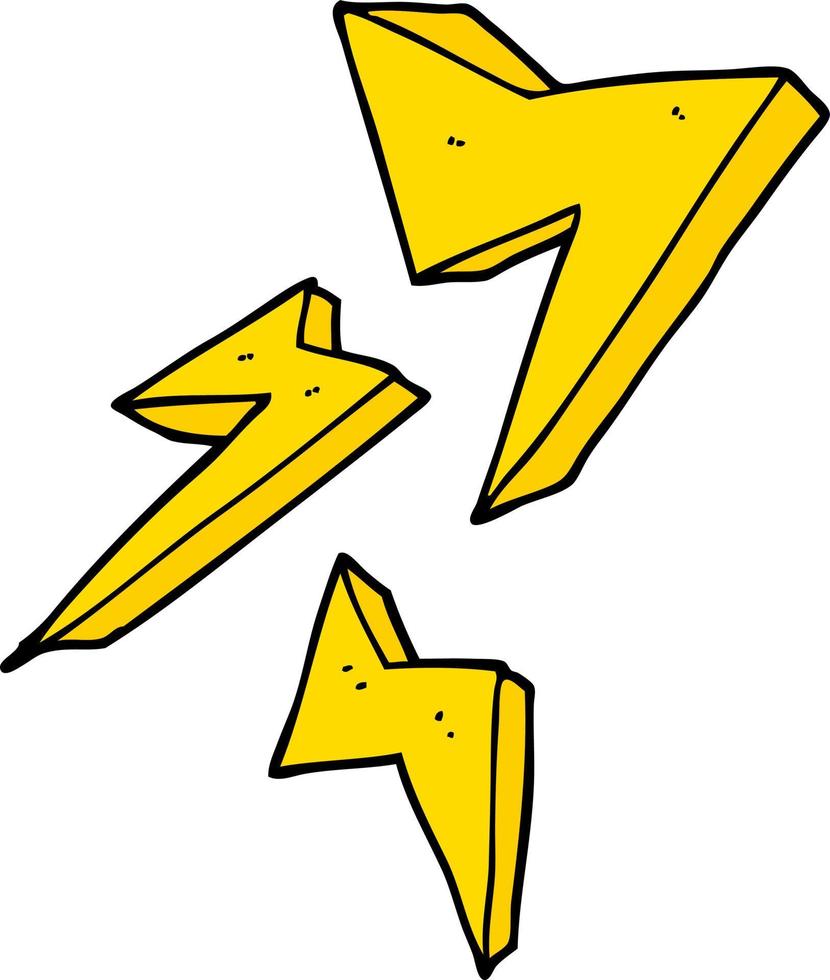 cartoon lightning bolt vector