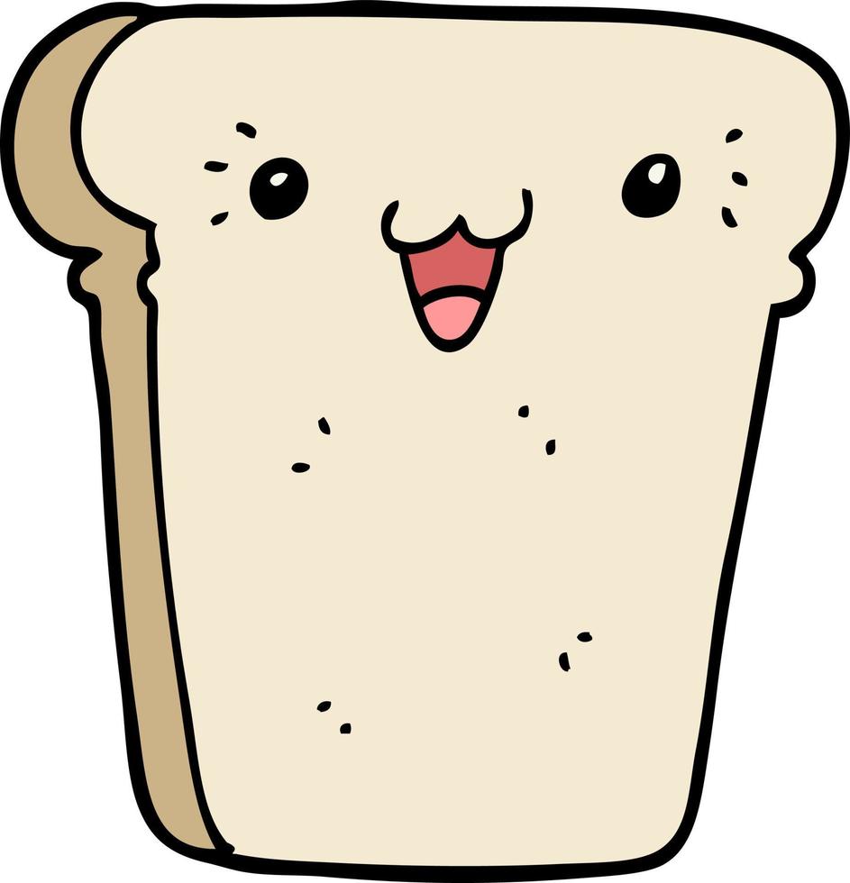 cartoon slice of bread vector