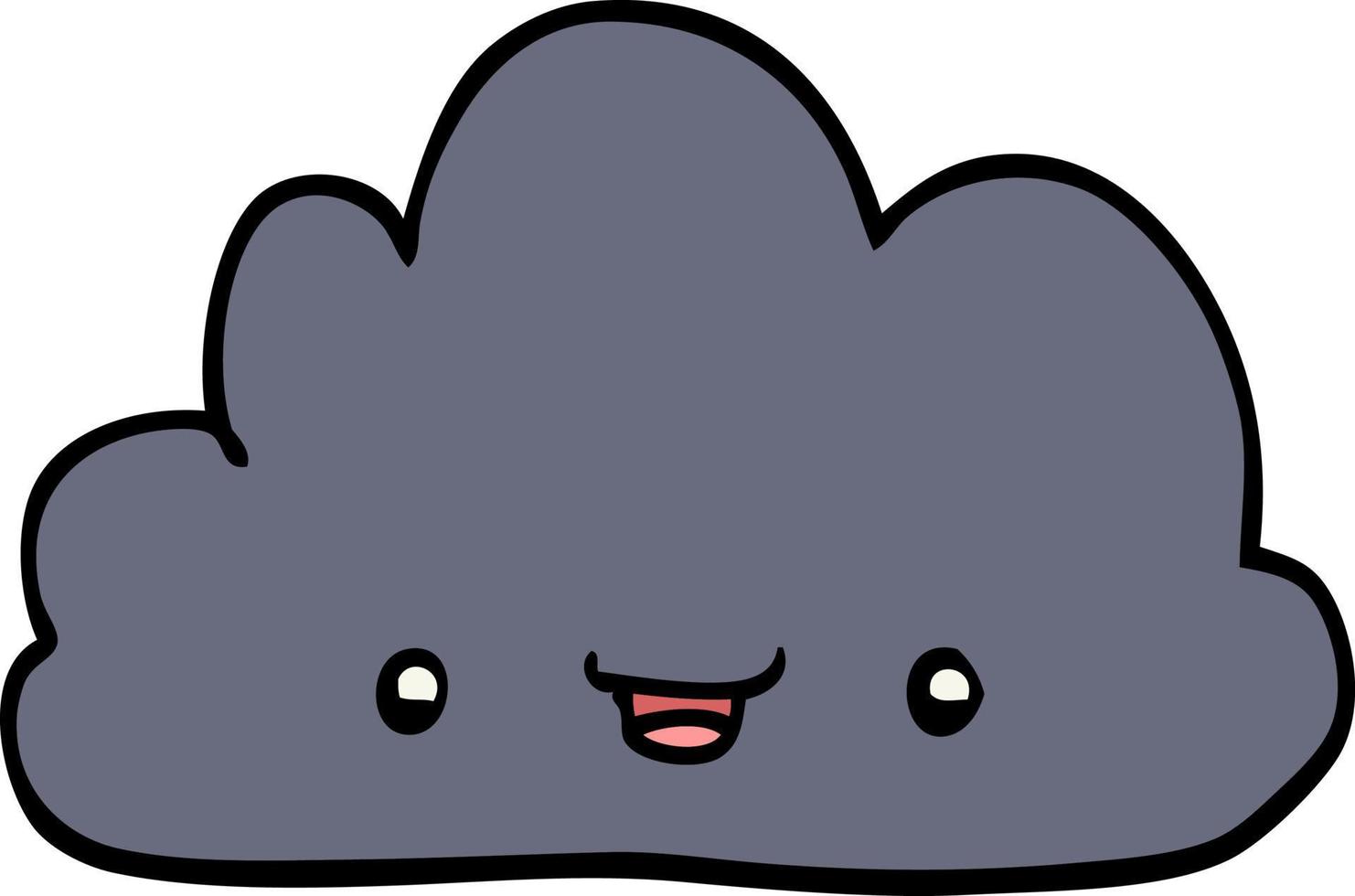 happy cartoon cloud vector