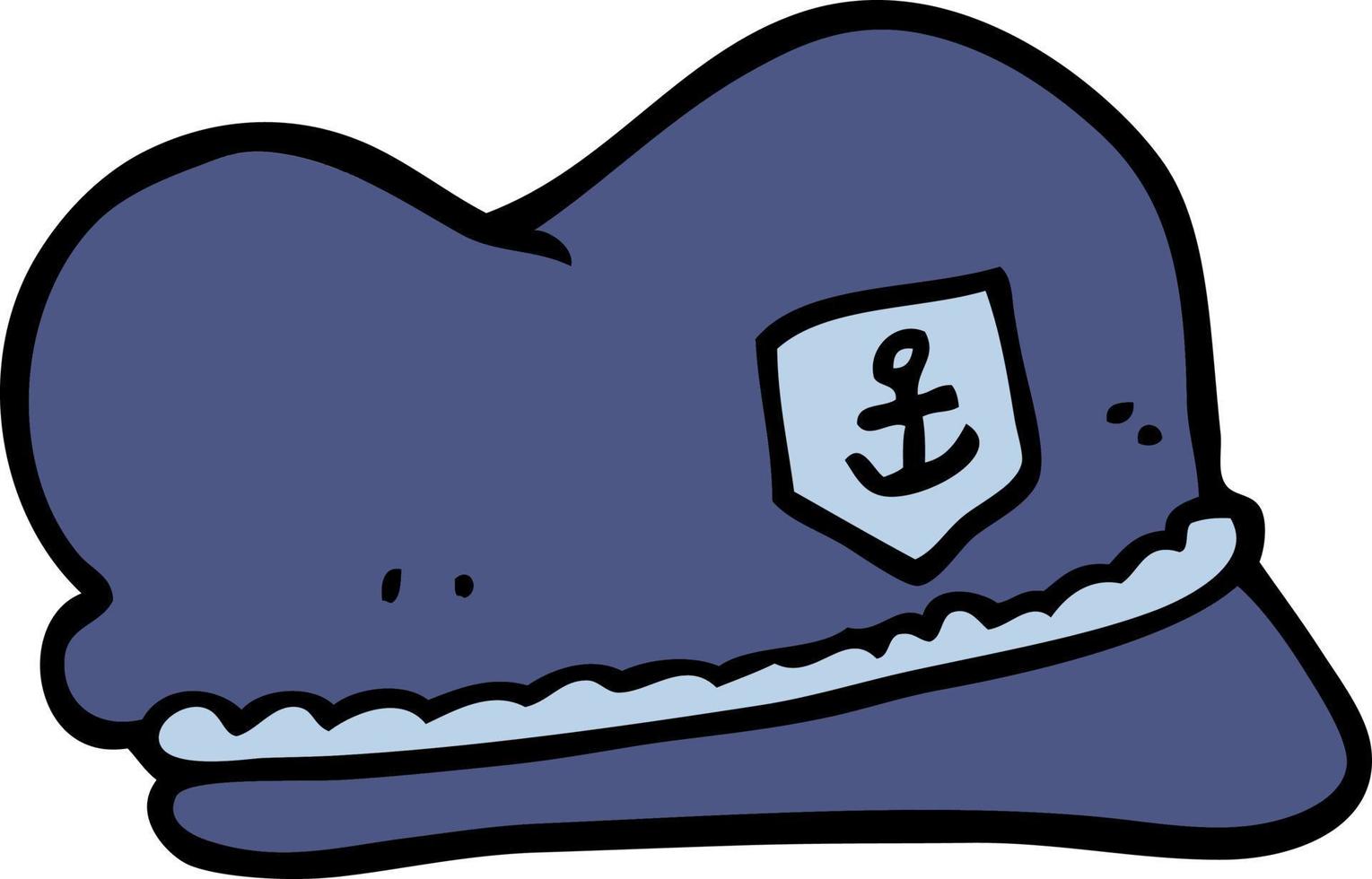 sombrero de marinero de dibujos animados vector