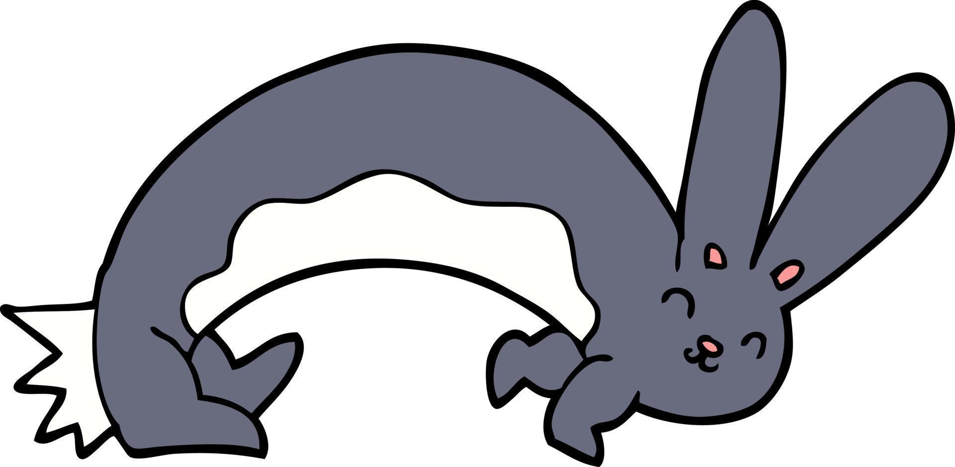 funny cartoon rabbit vector