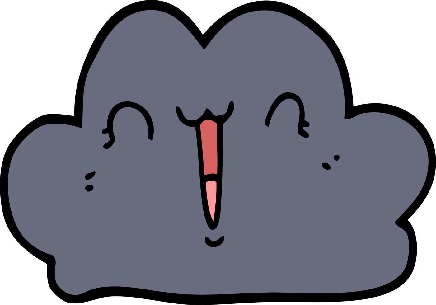 cute cartoon cloud vector