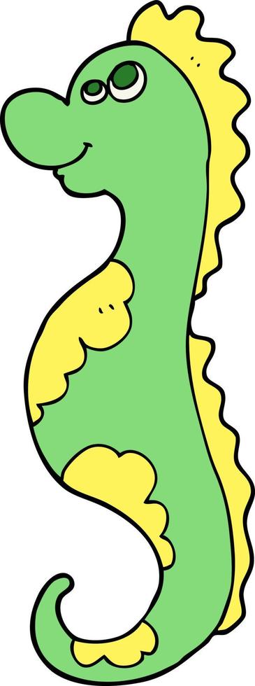 cartoon sea horse vector