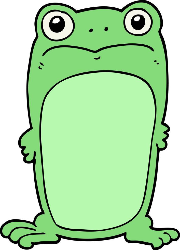 cartoon staring frog vector