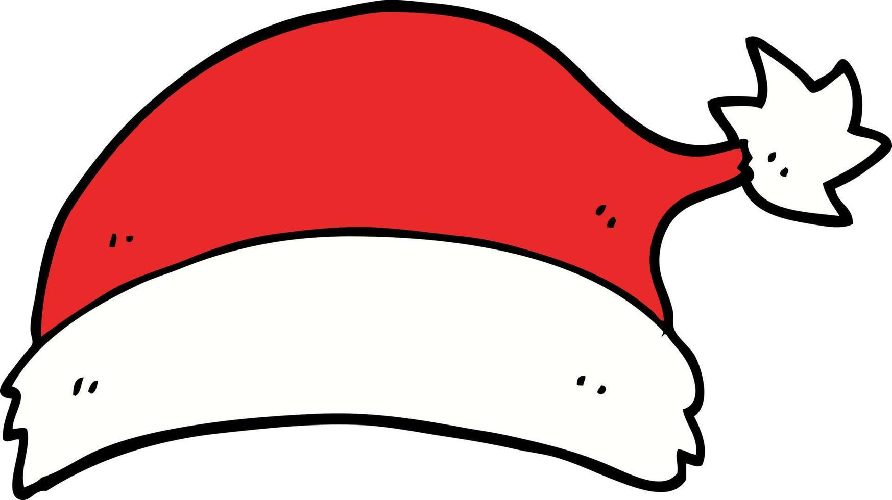 cartoon christmas hat vector
