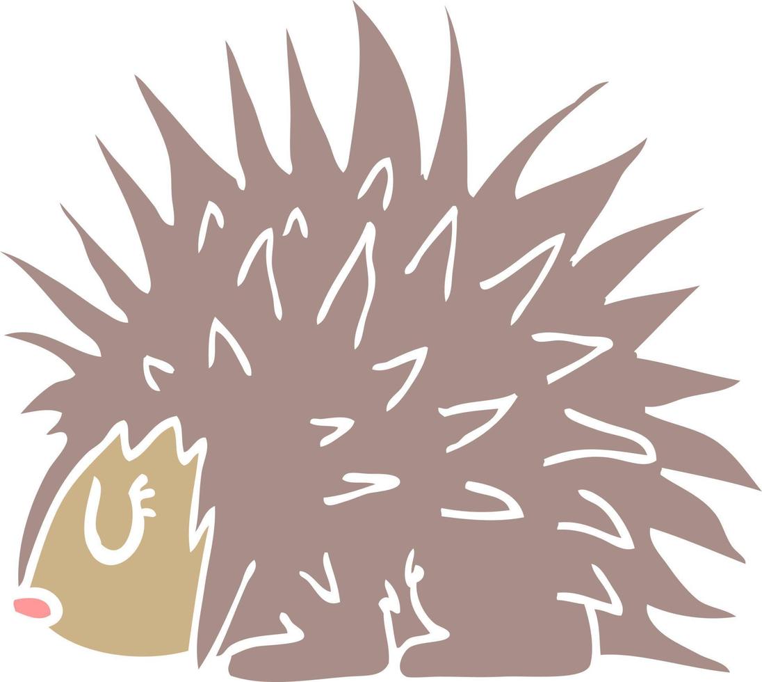cartoon doodle spiky hedgehog vector