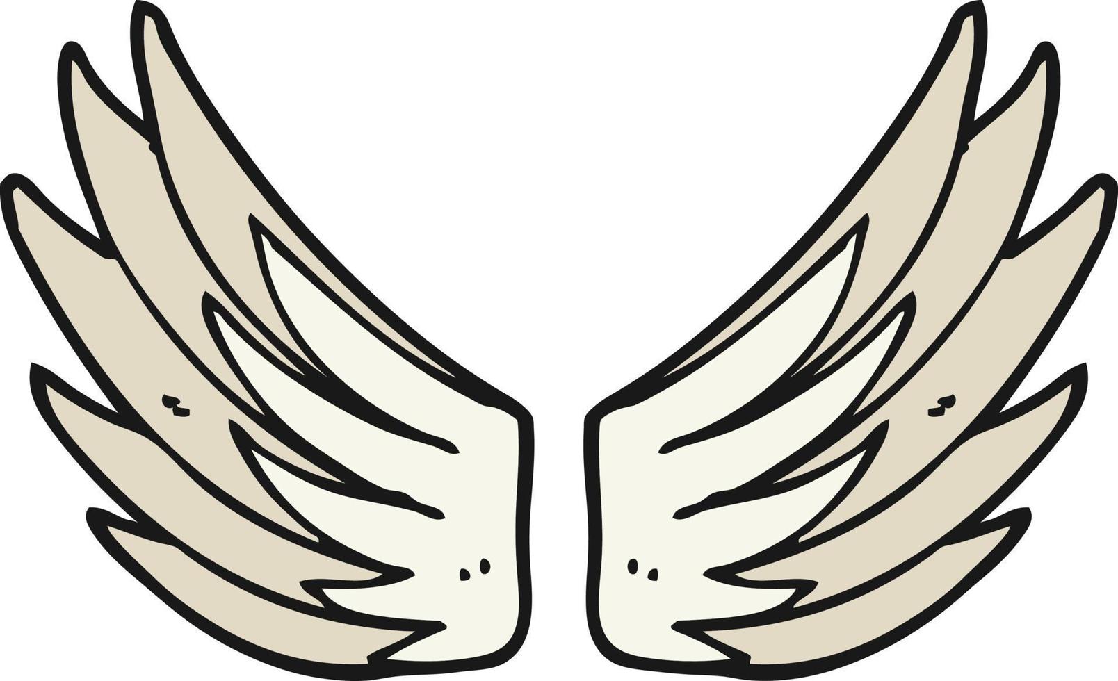 cartoon wings symbol vector