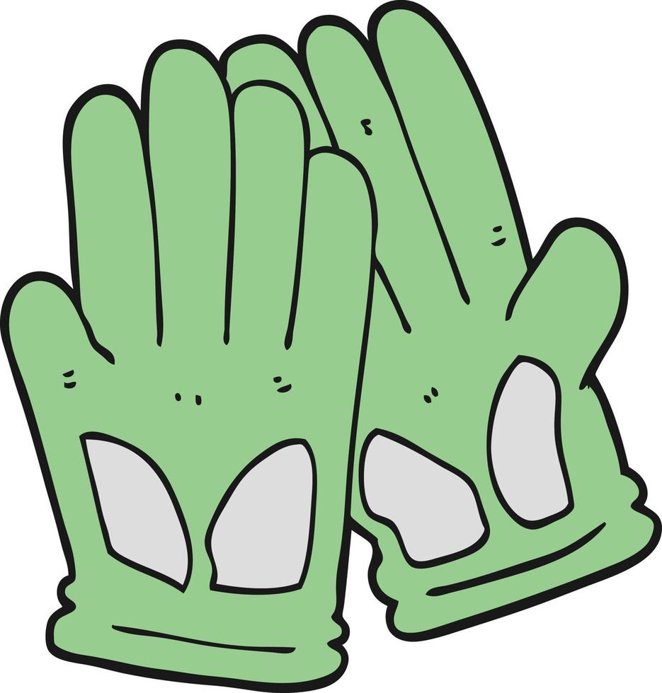 cartoon garden work gloves vector