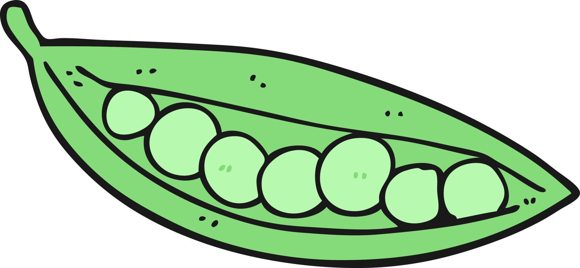 cartoon peas in pod vector