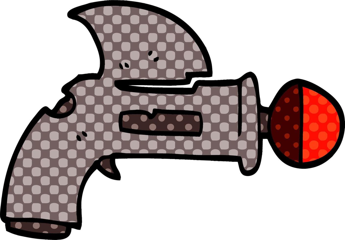 pistola de rayos de garabato de dibujos animados vector
