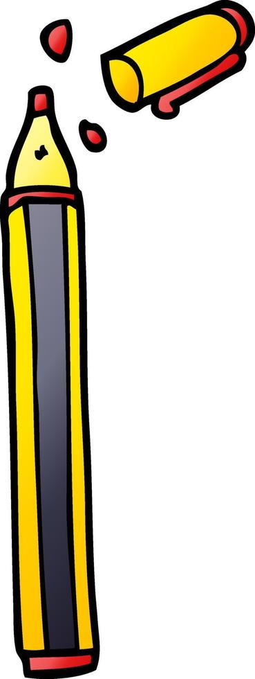cartoon doodle office pen vector
