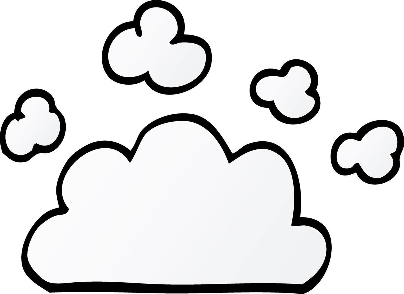 cartoon doodle weather cloud vector