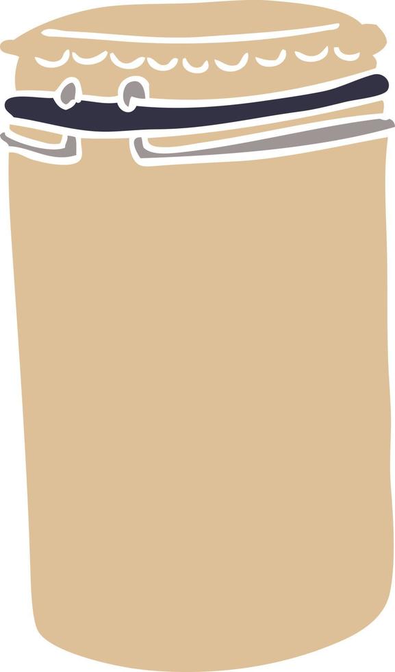 cartoon doodle storage jar vector