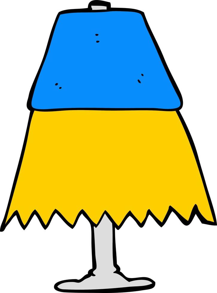 cartoon table lamp vector