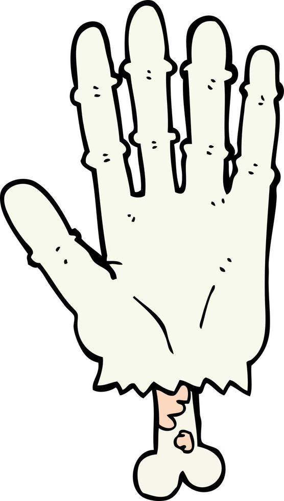 cartoon zombie hand vector