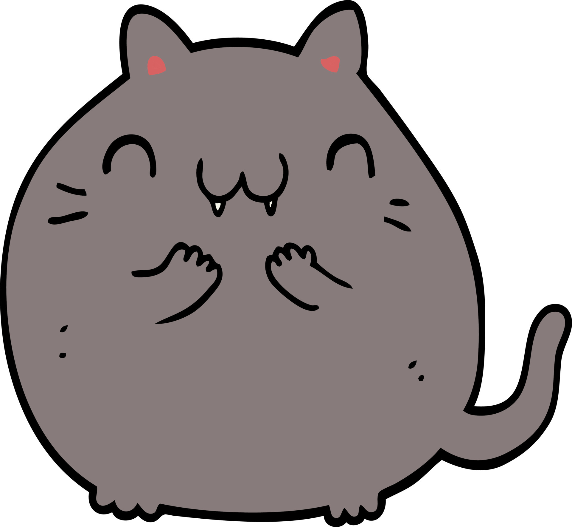 Happy Cartoon Cat 12137804 Vector Art At Vecteezy Happy Cartoon Cat 12137804 Vector Art At Vecteezy