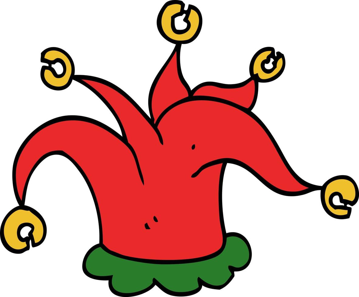 cartoon jester hat vector