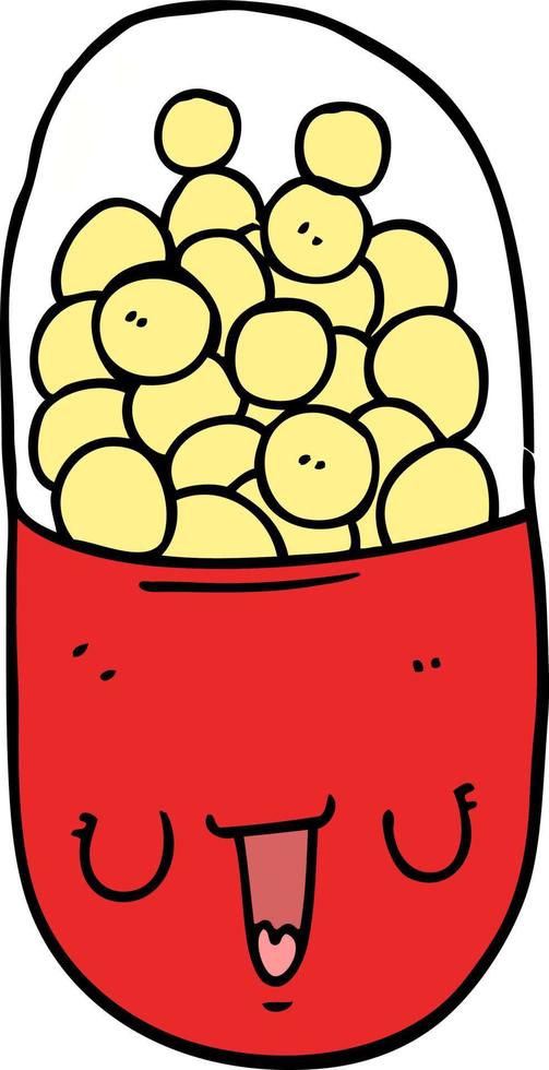 cartoon medical pill vector