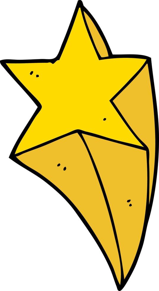 cartoon shooting star vector
