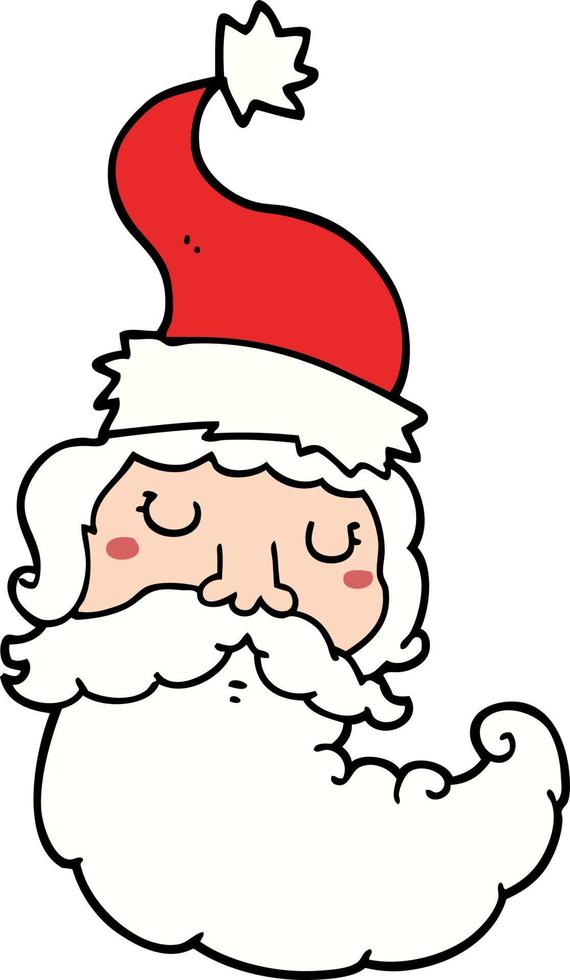 cartoon santa face vector