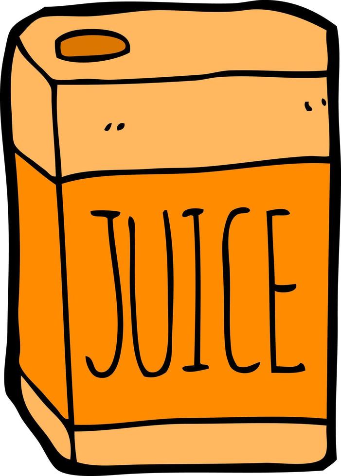 cartoon juice box vector