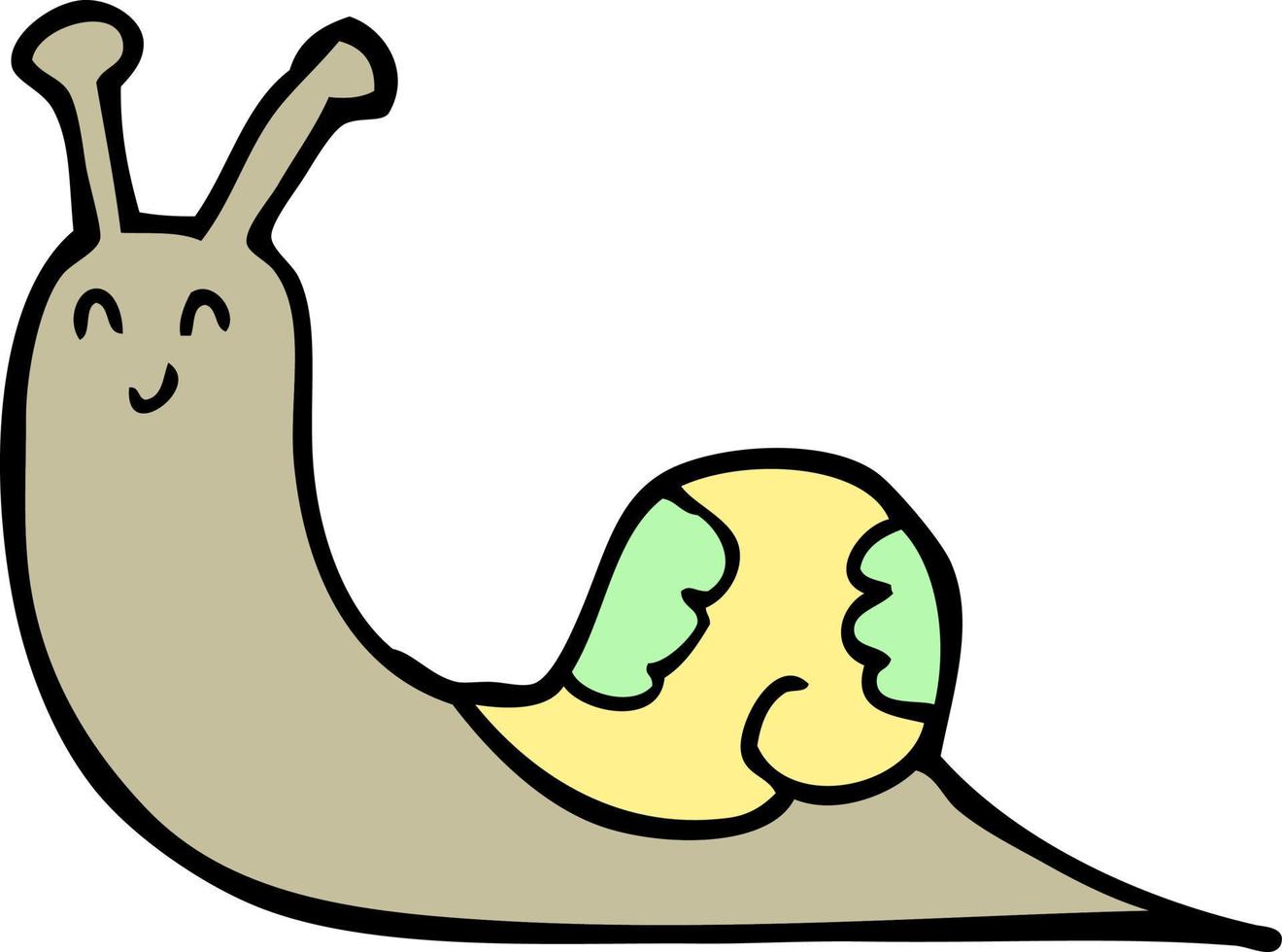 cute cartoon snail vector