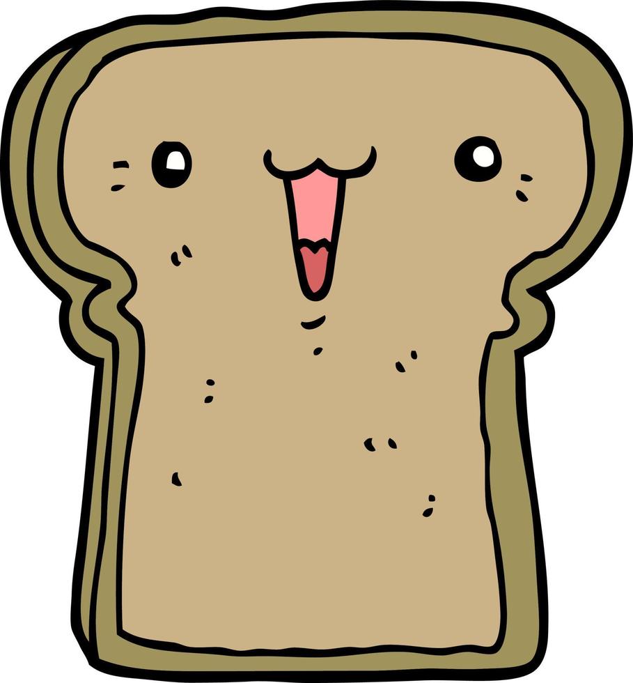 cute cartoon toast vector