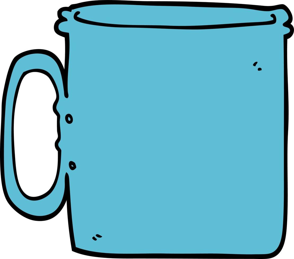 taza de café de camping de dibujos animados vector