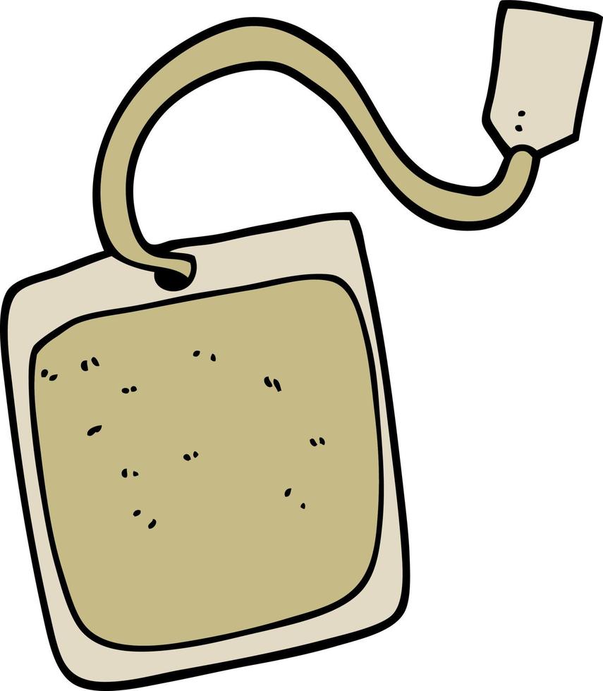 cartoon tea bag vector