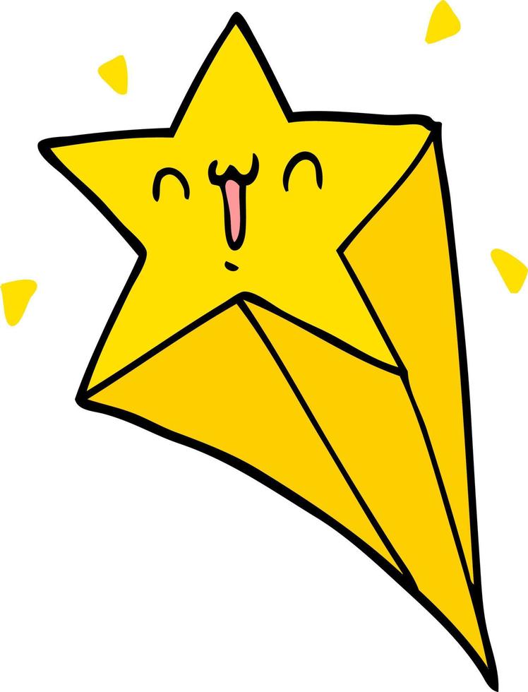 cartoon shooting star vector