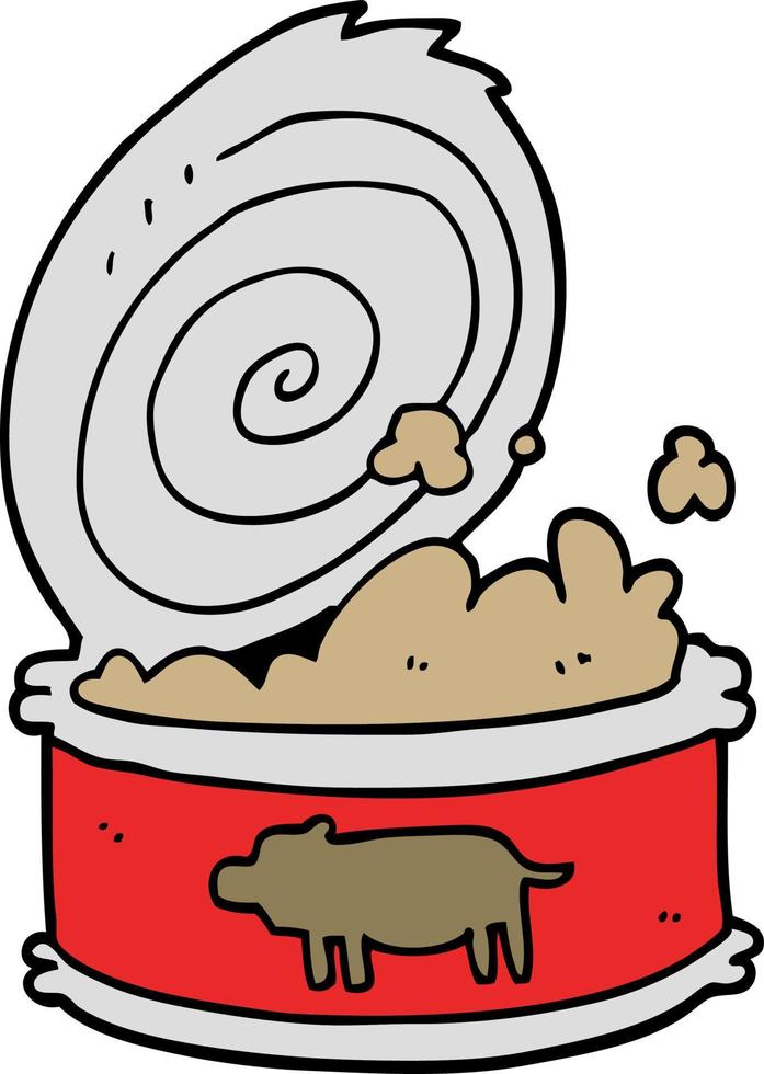 cartoon canned food vector