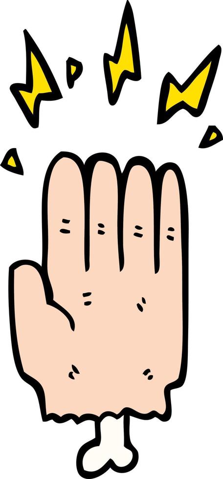 cartoon magic halloween zombie hand vector