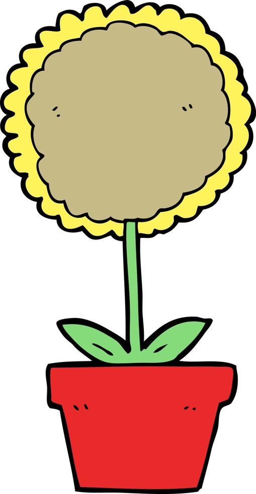 cute cartoon flower vector