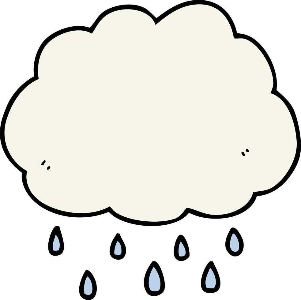 cartoon rain cloud vector