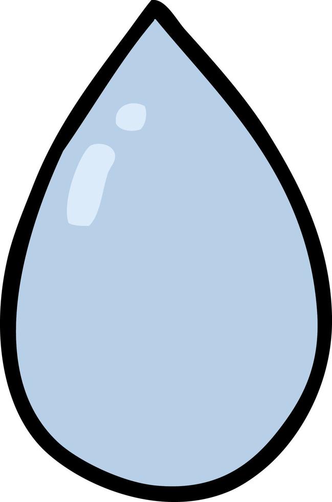 gota de agua de dibujos animados vector