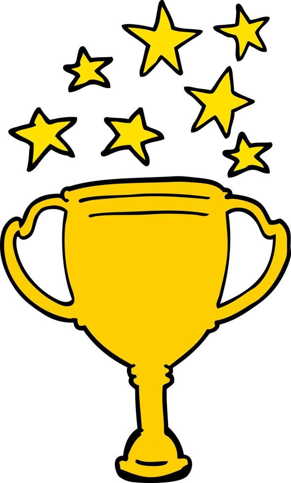 cartoon sports trophy vector