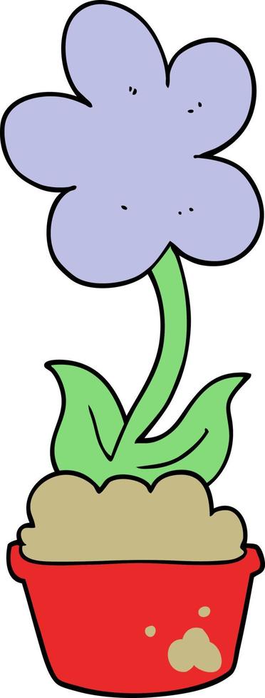 cute cartoon flower vector