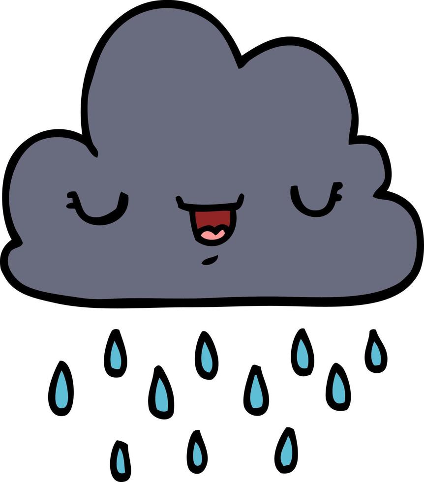 cartoon storm cloud vector