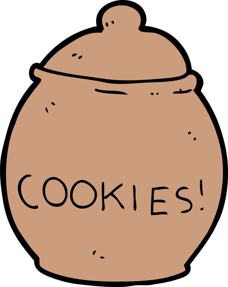 cartoon cookie jar vector