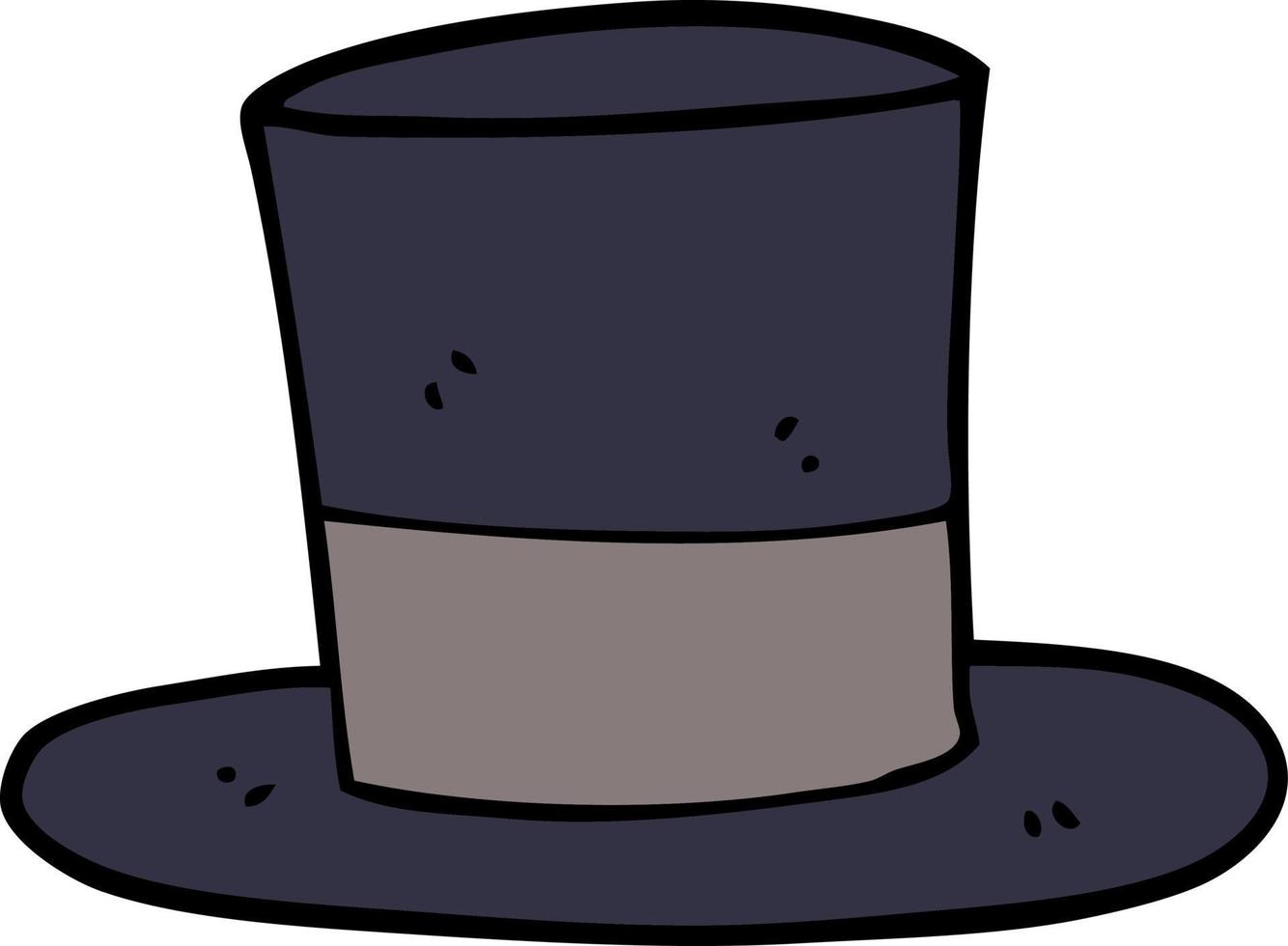 cartoon top hat vector