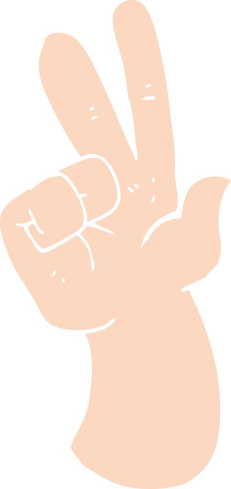flat color illustration of a cartoon hand counting vector