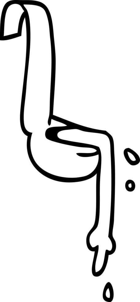 line drawing cartoon ladle of food vector