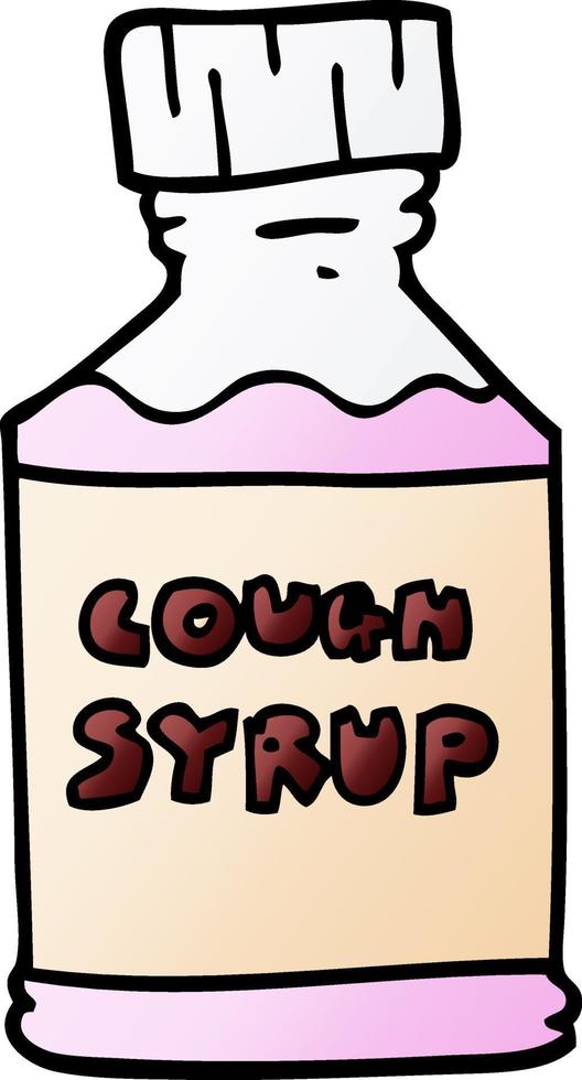cartoon doodle cough syrup vector