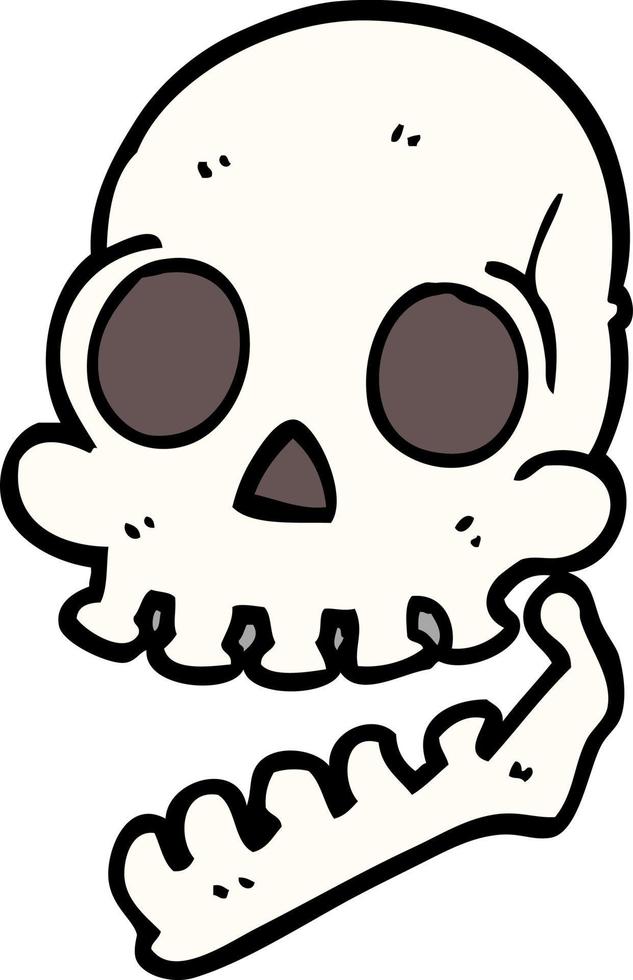 cartoon doodle skull vector