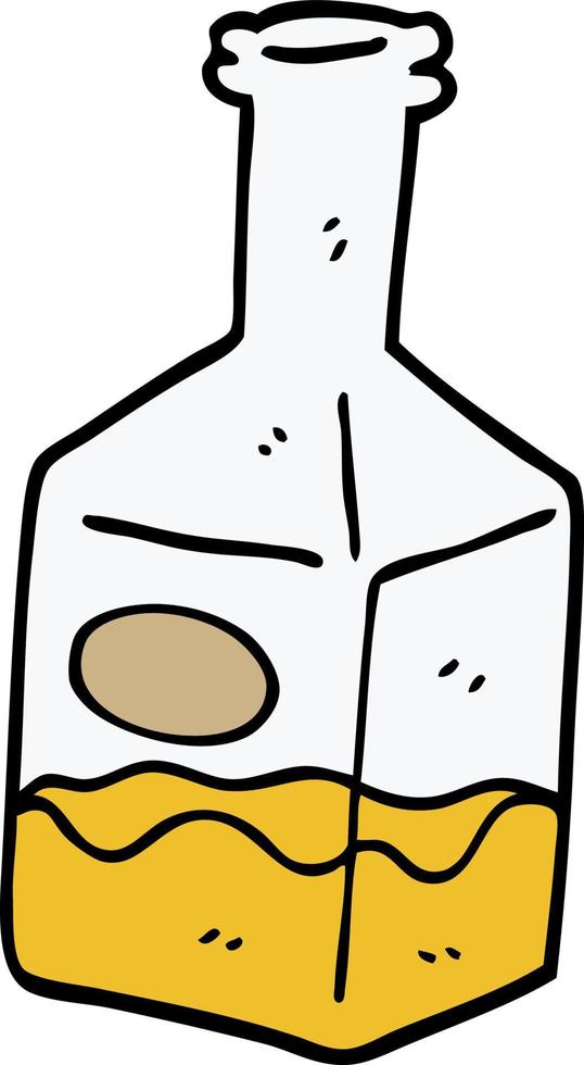 cartoon doodle drink in decanter vector