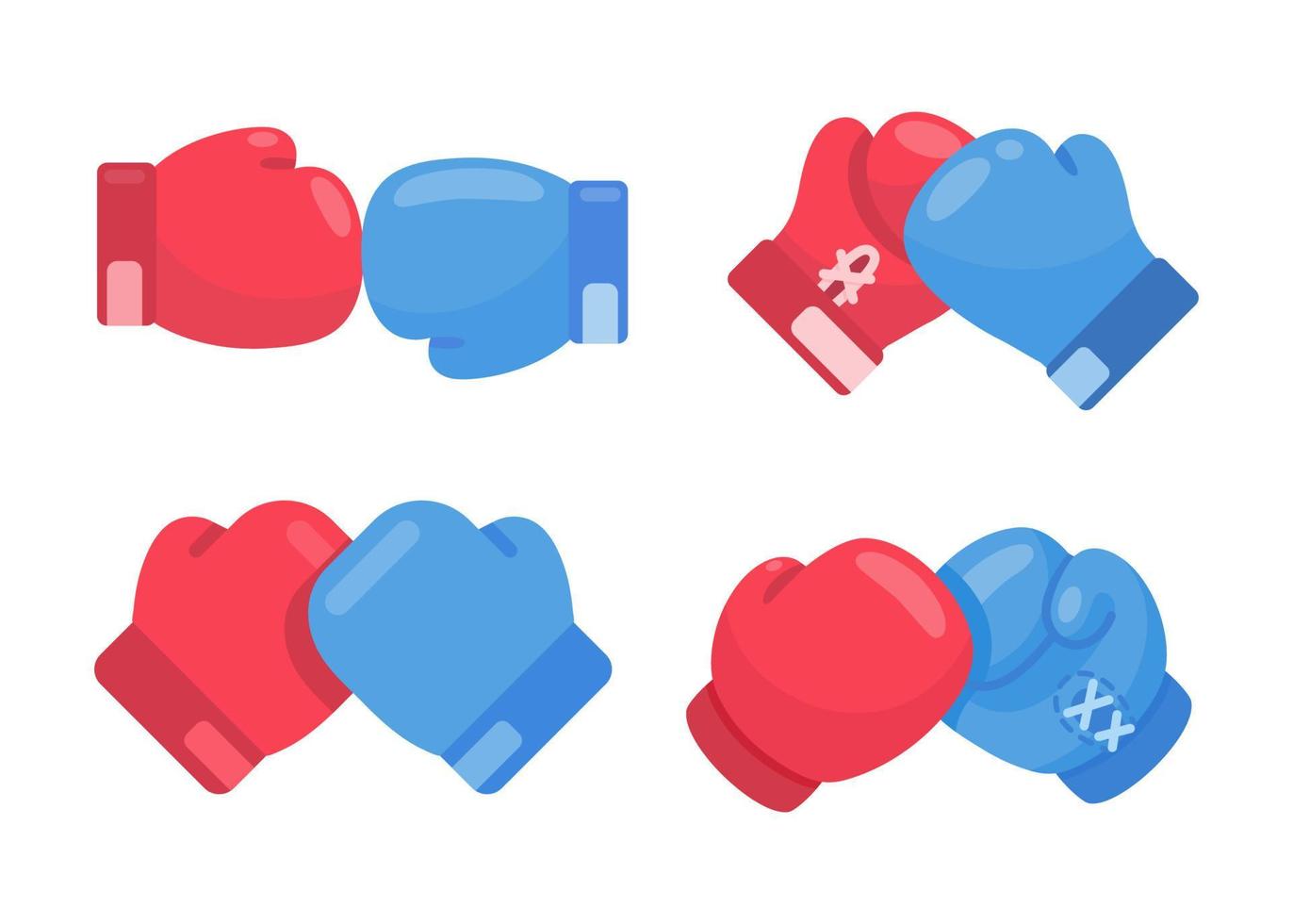 Boxing gloves. Fighting sports competition. vector