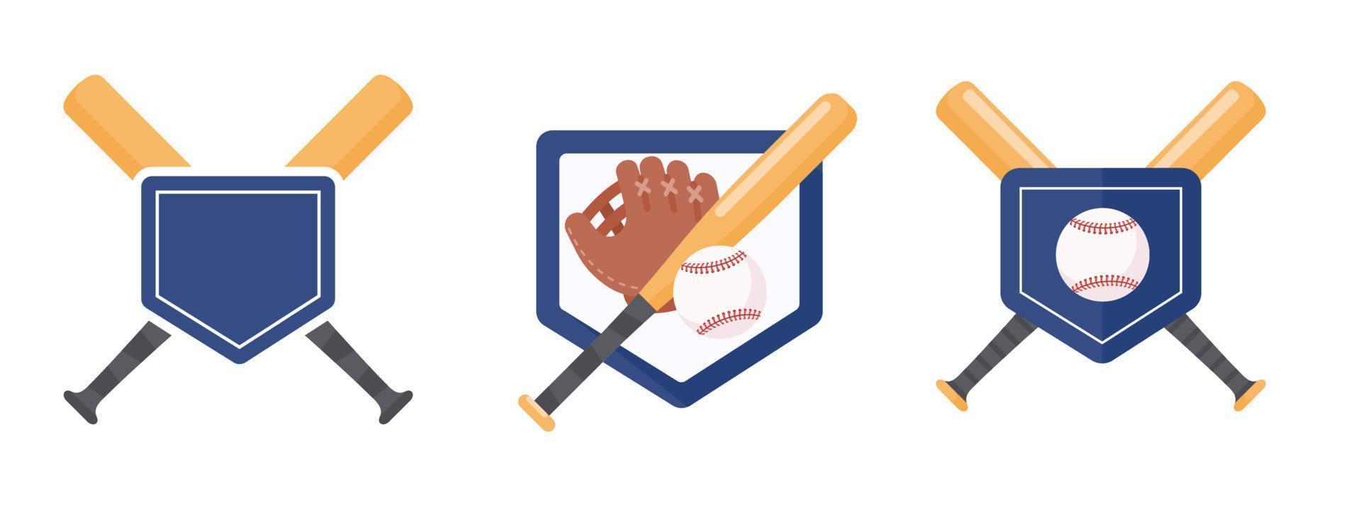 Baseball bats are used to hit baseballs in sporting events. vector